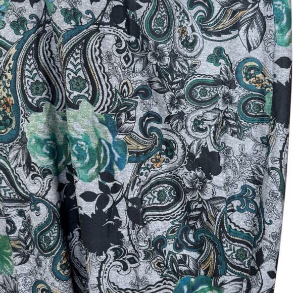 Susan Graver Printed Regular  Ponte Slim Leg Ankle Pants Dark Jade 3X NWOT - Picture 4 of 12
